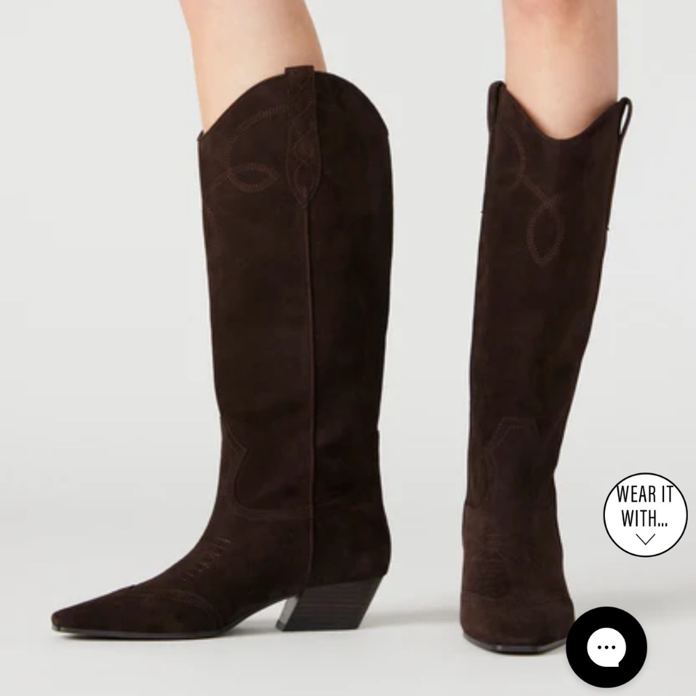 Steve Madden Dollie Brown Suede Boot size 9.5